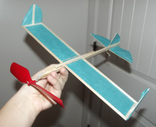 rubber band balsa plane
